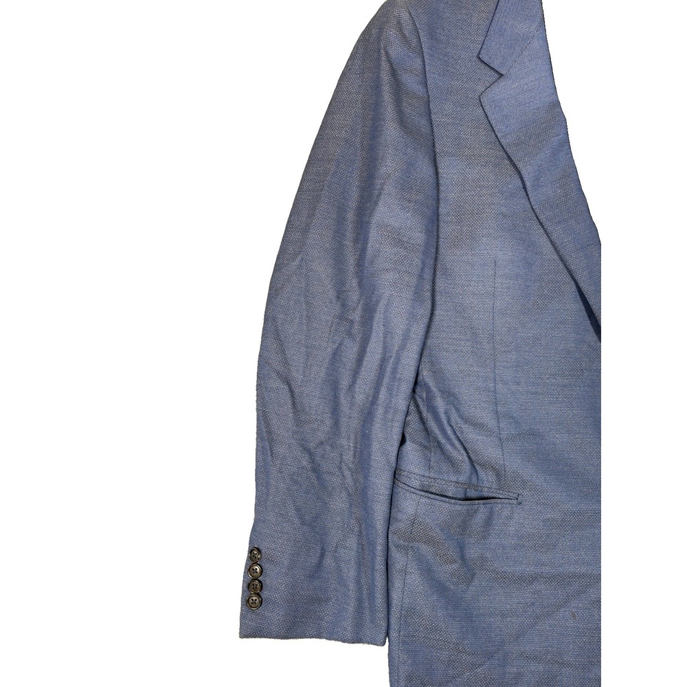 Ermenegildo Zegna 15 Milmil 15 Wool Blazer Sport Coat Mens 44L Blue Italy - Picture 4 of 16